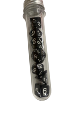 DAD016 - Resin Dice Set (7pcs) - Black